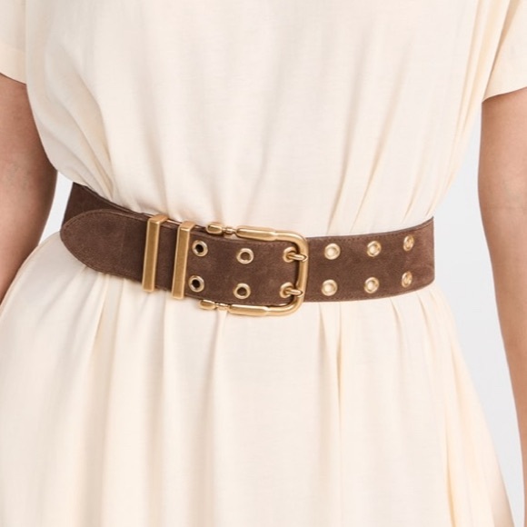 BY FAR brown duo belt with gold details - L - Picture 2 of 4